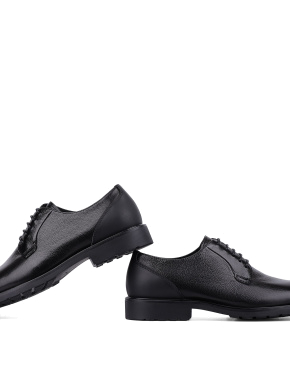 Чоловічі туфлі оксфорди чорні шкіряні - фото 2 - Miraton