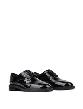 Жіночі туфлі броги чорні лакові - фото 3 - Miraton