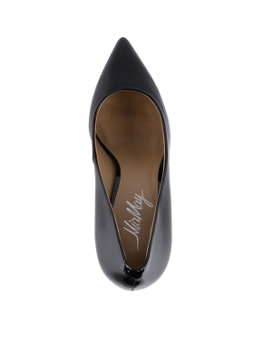 Жіночі туфлі лакові чорні з гострим носком - фото 4 - Miraton