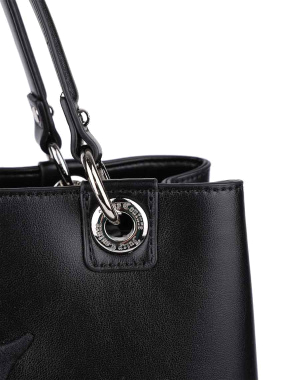 Жіноча сумка тоут Juicy Couture з екошкіри чорна з логотипом - фото 8 - Miraton