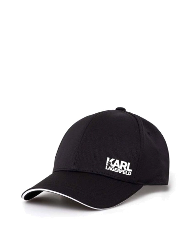 Чоловіча кепка Karl Lagerfeld тканинна чорна фото 1